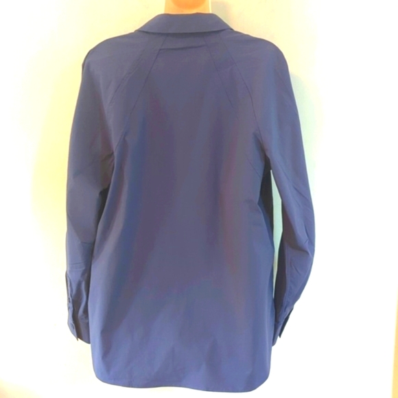 Athleta Relaxed Poplin Button Down Dusk Violet M - Picture 2 of 16